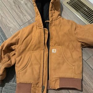 Carhartt Kids Tan Hooded Puffer Jacket